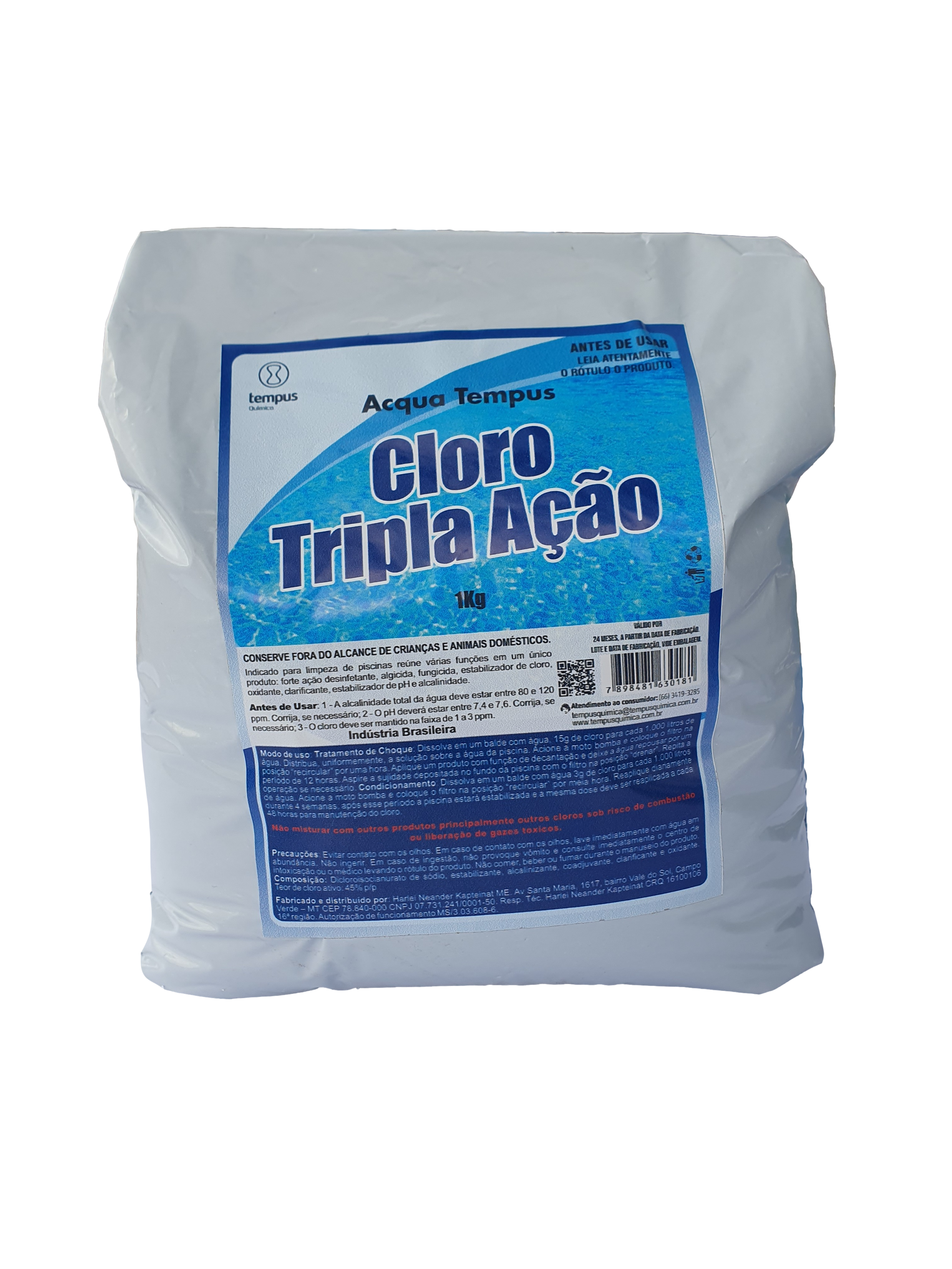 Acqua Tempus Cloro Tripla Ação 1kg
