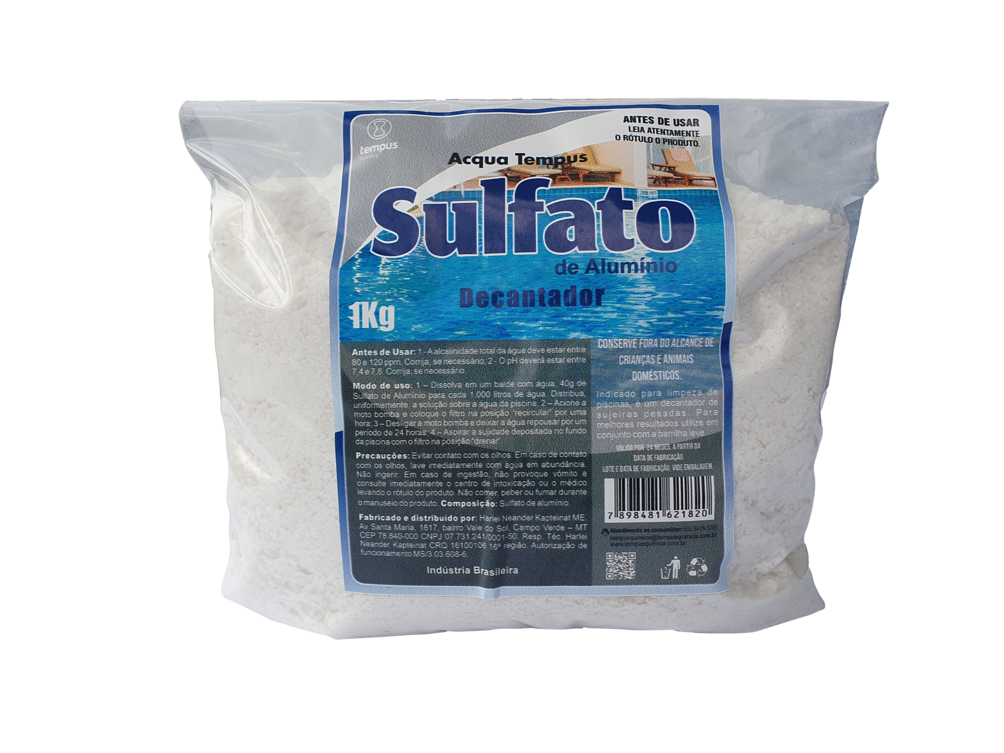 Acqua Tempus Sulfato de Alumínio 1Kg
